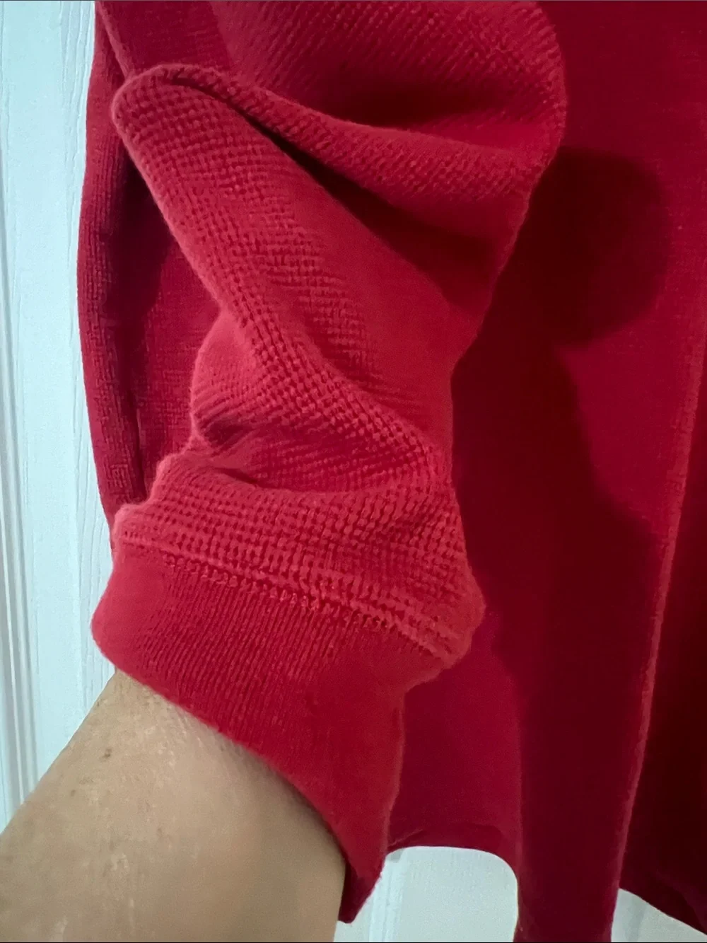 Polo by Ralph Lauren Bright Red Crewneck Thermal Henley with White Pony